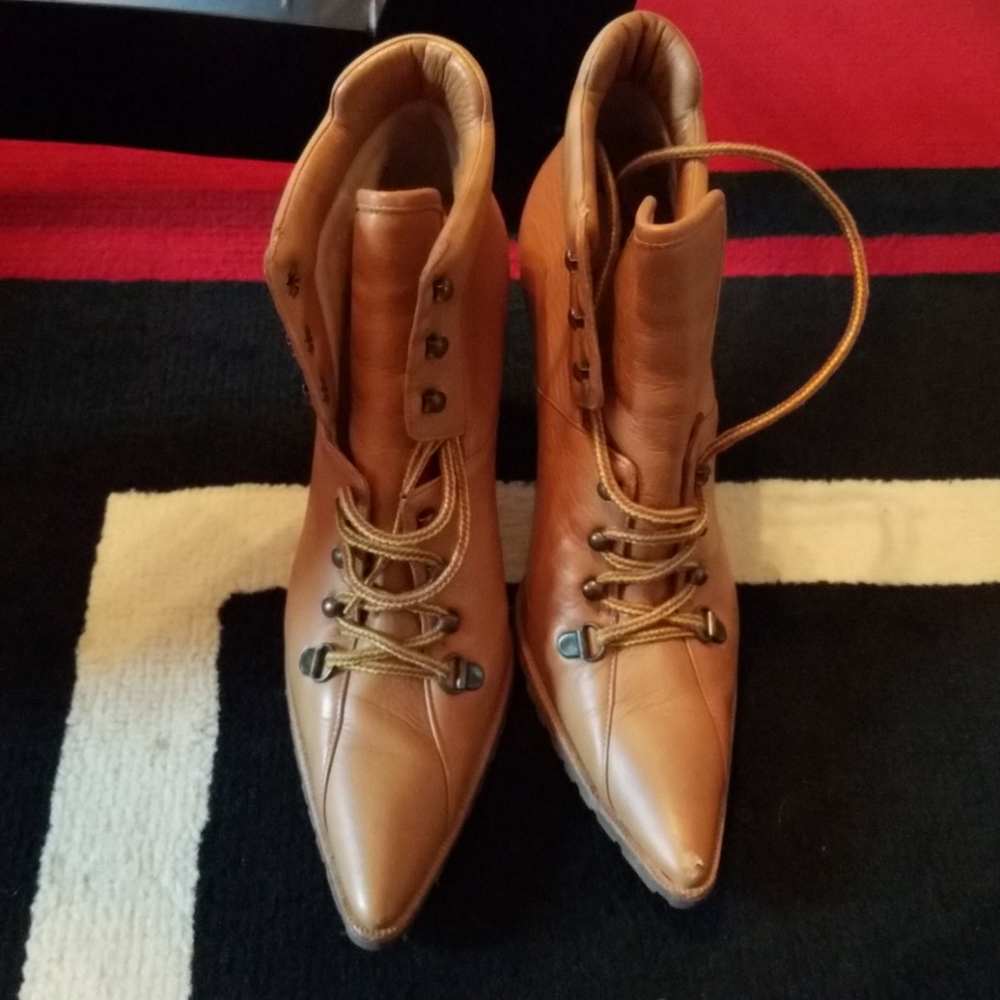 Vintage Michael Kors lace up ankle booties